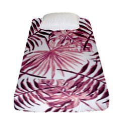 Pink Leaves Fitted Sheet (single Size) by goljakoff