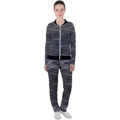 Abstract Geometric Pattern, Silver, Grey And Black Colors Casual Jacket And Pants Set by Casemiro