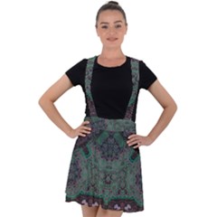 Mandala Corset Velvet Suspender Skater Skirt by MRNStudios