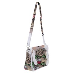 Pug Lover Coffee Shoulder Bag With Back Zipper by EvgeniaEsenina