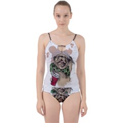 Pug Lover Coffee Cut Out Top Tankini Set by EvgeniaEsenina