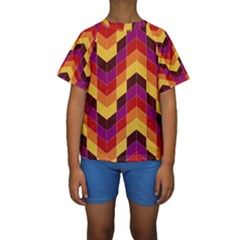 Geometric  Kids  Short Sleeve Swimwear by Sobalvarro