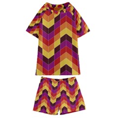 Geometric  Kids  Swim Tee And Shorts Set by Sobalvarro