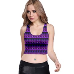 Violet Retro Racer Back Crop Top by Sparkle