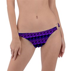 Violet Retro Ring Detail Bikini Bottom by Sparkle