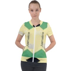 Jamaica, Jamaica  Short Sleeve Zip Up Jacket by Janetaudreywilson