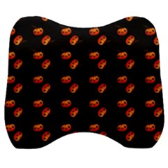 Kawaii Pumpkin Black Velour Head Support Cushion by vintage2030