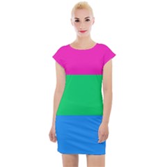 Polysexual Pride Flag Lgbtq Cap Sleeve Bodycon Dress by lgbtnation