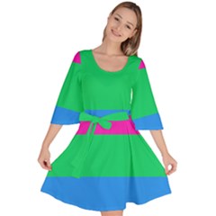 Polysexual Pride Flag Lgbtq Velour Kimono Dress by lgbtnation