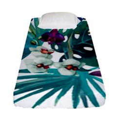 Tropical Flowers Fitted Sheet (single Size) by goljakoff