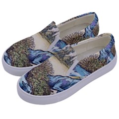 Blue Hunters Of The Morning Star - By Larenard Kids  Canvas Slip Ons by LaRenard