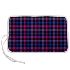 Bisexual Pride Checkered Plaid Pen Storage Case (l) by VernenInk