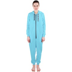 Arctic Blue & Black -  Hooded Jumpsuit (ladies)  by FashionLane