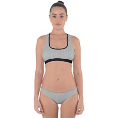 Silver Cloud Grey & Black - Cross Back Hipster Bikini Set by FashionLane