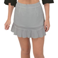 Silver Cloud Grey & Black - Fishtail Mini Chiffon Skirt by FashionLane