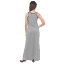 Silver Cloud Grey & Black - Sleeveless Velour Maxi Dress View2