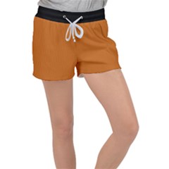 Alloy Orange & Black - Velour Lounge Shorts by FashionLane