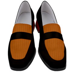 Alloy Orange & Black - Women s Chunky Heel Loafers by FashionLane