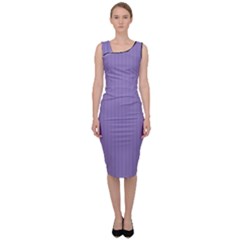 Bougain Villea Purple & Black - Sleeveless Pencil Dress by FashionLane