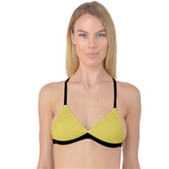 Arylide Yellow & Black - Reversible Tri Bikini Top by FashionLane