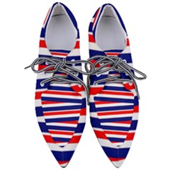 Patriotic Ribbons Pointed Oxford Shoes by Mariart