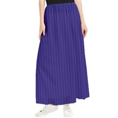 Berry Blue & White - Maxi Chiffon Skirt by FashionLane