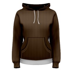 Brunette Brown & White -  Women s Pullover Hoodie by FashionLane