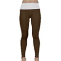 Brunette Brown & White -  Lightweight Velour Classic Yoga Leggings View1