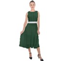 Eden Green & White - Midi Tie-Back Chiffon Dress View1