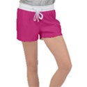 Peacock Pink & White - Velour Lounge Shorts View1