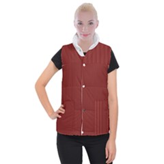 Berry Red & White - Women s Button Up Vest by FashionLane