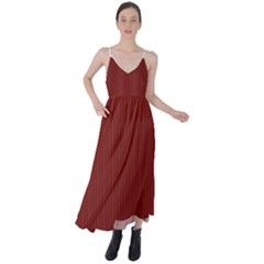 Berry Red & White - Tie Back Maxi Dress by FashionLane