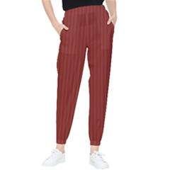 Berry Red & White - Tapered Pants by FashionLane