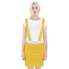 Dandelion Yellow & White - Braces Suspender Skirt by FashionLane