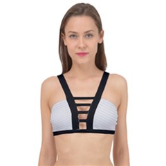 Platinum & Black - Cage Up Bikini Top by FashionLane