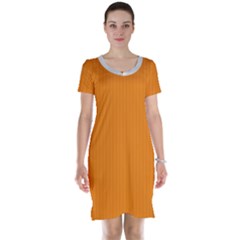 Apricot Orange & White - Short Sleeve Nightdress by FashionLane