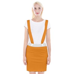 Apricot Orange & White - Braces Suspender Skirt by FashionLane