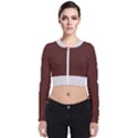 Emperador Brown & White - Long Sleeve Zip Up Bomber Jacket View1