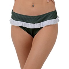 Kombu Green & White - Frill Bikini Bottom by FashionLane