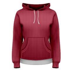 Vivid Burgundy & White - Women s Pullover Hoodie by FashionLane