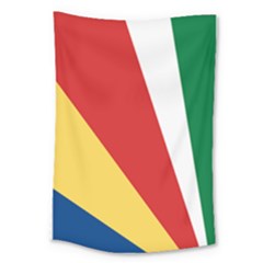 Seychelles-flag12 Large Tapestry by FlagGallery