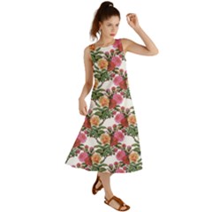 Flowers Pattern Summer Maxi Dress by goljakoff