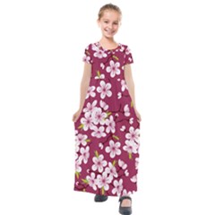 Sakura Kids  Short Sleeve Maxi Dress by goljakoff