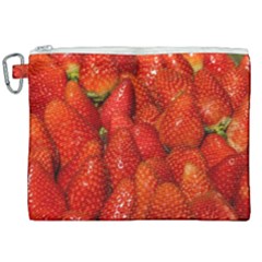 Colorful Strawberries At Market Display 1 Canvas Cosmetic Bag (xxl) by dflcprintsclothing