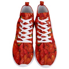 Colorful Strawberries At Market Display 1 Men s Lightweight High Top Sneakers by dflcprintsclothing