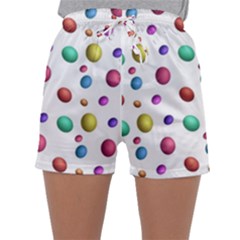 Egg Easter Texture Colorful Sleepwear Shorts by HermanTelo