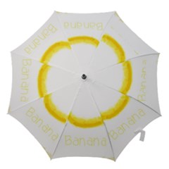 Banana Fruit Watercolor Painted Hook Handle Umbrellas (small) by Mariart