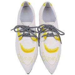 Banana Fruit Watercolor Painted Pointed Oxford Shoes by Mariart