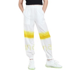 Banana Fruit Watercolor Painted Kids  Elastic Waist Pants by Mariart