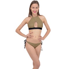 Bronze Mist - Cross Front Halter Bikini Set by FashionLane